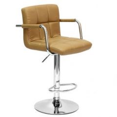 Барный стул Barneo N-69 Kruger Arm Светло-коричневый в Заводоуковске - zavodoukovsk.mebel24.online | фото