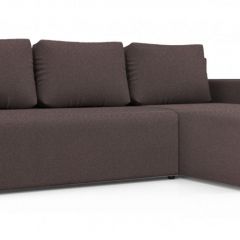 Диван угловой Алиса 3 Bahama PLUM - Teos Dark Brown в Заводоуковске - zavodoukovsk.mebel24.online | фото