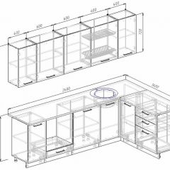 Кухонный гарнитур угловой Графика 2600х1600 (Стол. 26мм) в Заводоуковске - zavodoukovsk.mebel24.online | фото 2