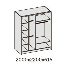 ИННЭС-5 Шкаф-купе 2-х дв. 2000 (2дв. Ф4 - венге вставка зеркало) в Заводоуковске - zavodoukovsk.mebel24.online | фото 2