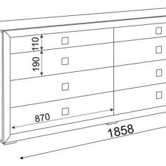 Комод большой Глэдис М27 (ЯШС/Белый) в Заводоуковске - zavodoukovsk.mebel24.online | фото 2