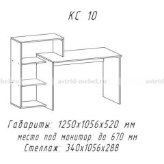 Компьютерный стол №10 (Анкор белый) в Заводоуковске - zavodoukovsk.mebel24.online | фото