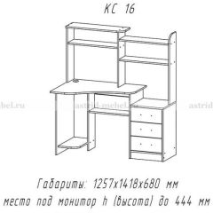 Компьютерный стол №16 (Анкор темныйанкор темный) в Заводоуковске - zavodoukovsk.mebel24.online | фото