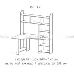 Компьютерный стол №19 (Анкор темный) в Заводоуковске - zavodoukovsk.mebel24.online | фото 3