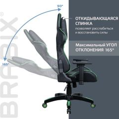Кресло компьютерное BRABIX "GT Carbon GM-120" (черное/зеленое) 531929 в Заводоуковске - zavodoukovsk.mebel24.online | фото 2