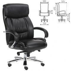 Кресло офисное BRABIX "Direct EX-580" (хром/рециклированная кожа/черное) 531824 в Заводоуковске - zavodoukovsk.mebel24.online | фото