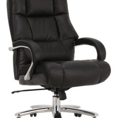 Кресло офисное BRABIX PREMIUM "Bomer HD-007" (рециклированная кожа, хром, черное) 531939 в Заводоуковске - zavodoukovsk.mebel24.online | фото