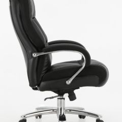 Кресло офисное BRABIX PREMIUM "Bomer HD-007" (рециклированная кожа, хром, черное) 531939 в Заводоуковске - zavodoukovsk.mebel24.online | фото 3