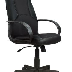 Кресло офисное BRABIX "City EX-512" (кожзам черный, ткань черная) 531407 в Заводоуковске - zavodoukovsk.mebel24.online | фото