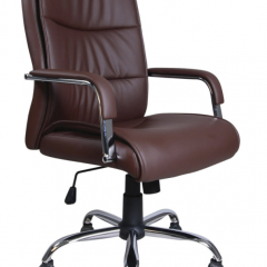 Кресло офисное BRABIX "Space EX-508" (экокожа, хром, коричневое) 531164 в Заводоуковске - zavodoukovsk.mebel24.online | фото 1