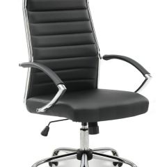 Кресло офисное BRABIX "Style EX-528", экокожа, хром, черное, 531947 в Заводоуковске - zavodoukovsk.mebel24.online | фото