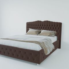 Кровать Нягань с ПМ 900 (экокожа коричневая) в Заводоуковске - zavodoukovsk.mebel24.online | фото 2