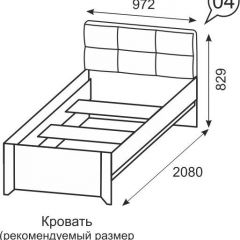 Кровать одинарная 900 Твист 04 в Заводоуковске - zavodoukovsk.mebel24.online | фото
