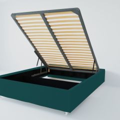 Кровать Подиум с ПМ 1200 (велюр бирюзовая) в Заводоуковске - zavodoukovsk.mebel24.online | фото
