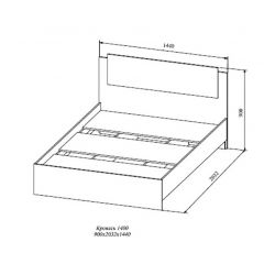 СОФИ СКР1400.1Кровать 1400 в Заводоуковске - zavodoukovsk.mebel24.online | фото 2