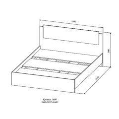 СОФИ СКР1600.1 Кровать 1600 в Заводоуковске - zavodoukovsk.mebel24.online | фото 2