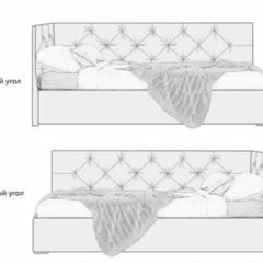 Кровать угловая Лилу интерьерная +основание (120х200) в Заводоуковске - zavodoukovsk.mebel24.online | фото 2
