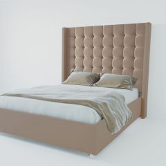 Кровать Венеция ЛЮКС с ПМ 900 (велюр серый) в Заводоуковске - zavodoukovsk.mebel24.online | фото 2