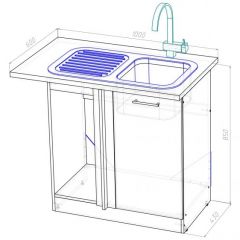 Кухонный гарнитур Лариса прайм 1 1200х1400 мм в Заводоуковске - zavodoukovsk.mebel24.online | фото 15