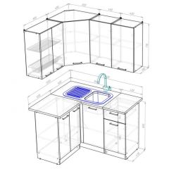 Кухонный гарнитур Лоретта прайм 1200х1400 мм в Заводоуковске - zavodoukovsk.mebel24.online | фото 3