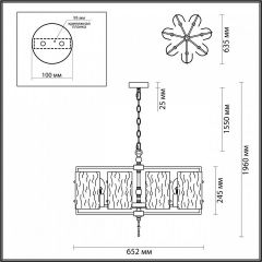 Подвесная люстра Odeon Light Elegante 4878/7 в Заводоуковске - zavodoukovsk.mebel24.online | фото 4