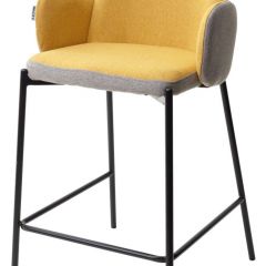 Полубарный стул NYX (H=65cm) VF106 желтый / VF120 серый М-City в Заводоуковске - zavodoukovsk.mebel24.online | фото 1