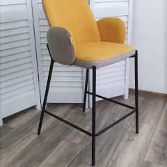 Полубарный стул NYX (H=65cm) VF106 желтый / VF120 серый М-City в Заводоуковске - zavodoukovsk.mebel24.online | фото 2