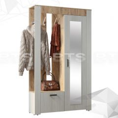 Прихожая Франк (Крафт/Ясень белый) в Заводоуковске - zavodoukovsk.mebel24.online | фото 3