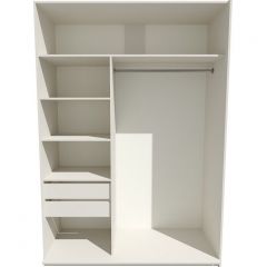 Шкаф-купе 1400 серии SOFT D1+D3+B2+PL1 (2 ящика+1штанга) профиль «Графит» в Заводоуковске - zavodoukovsk.mebel24.online | фото 2