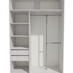 Шкаф-купе 1700 серии SILVER S3+S4+B2+PL4 (2 ящика+F обр.штанга) профиль «Серебро» в Заводоуковске - zavodoukovsk.mebel24.online | фото 2