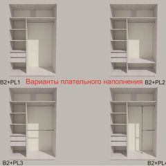 Шкаф-купе 1700 серии SILVER S3+S4+B2+PL4 (2 ящика+F обр.штанга) профиль «Серебро» в Заводоуковске - zavodoukovsk.mebel24.online | фото 6