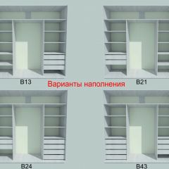Шкаф-купе 1950 серии SILVER S3+S1+S3Z B22+PL2 (по 2 ящика лев/прав+1штанга+1 полка) профиль «Серебро» в Заводоуковске - zavodoukovsk.mebel24.online | фото 5