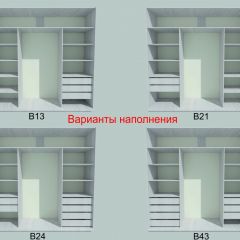 Шкаф-купе 1950 серии SILVER S3+S1+S4 B22+PL3 (по 2 ящика лев/прав+2 штанги) профиль «Серебро» в Заводоуковске - zavodoukovsk.mebel24.online | фото 5