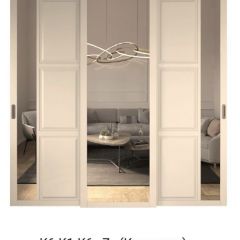 Шкаф-купе 2450 серии NEW CLASSIC K5+K5+K5+B22+PL3 (по 2 ящика лев/прав+1 штанга+1полка) профиль «Капучино» в Заводоуковске - zavodoukovsk.mebel24.online | фото 15