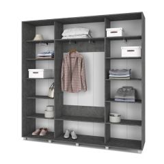 МАРТИН Шкаф-купе Камень темный (2200*450) М421 в Заводоуковске - zavodoukovsk.mebel24.online | фото 2