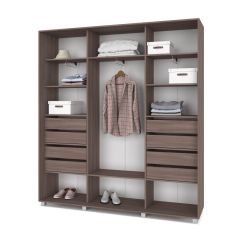 МАРТИН Шкаф-купе Шимо темный (2200*450) М421 в Заводоуковске - zavodoukovsk.mebel24.online | фото 4