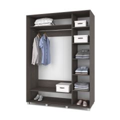 РОЛАНД Шкаф-купе с зеркалами Анкор темный (600*1700) Р673 в Заводоуковске - zavodoukovsk.mebel24.online | фото 2