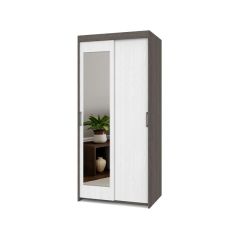 ТОМАС Шкаф-купе с зеркалом Анкор темный/светлый Т22 в Заводоуковске - zavodoukovsk.mebel24.online | фото