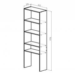 Стеллаж Элемент-1 (белый) в Заводоуковске - zavodoukovsk.mebel24.online | фото 2