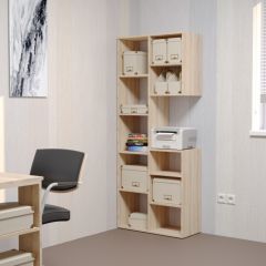 Стеллаж Элемент-2 (дуб сонома) в Заводоуковске - zavodoukovsk.mebel24.online | фото 3