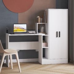 Стол компьютерный СКМ-1 ЛДСП Белый в Заводоуковске - zavodoukovsk.mebel24.online | фото
