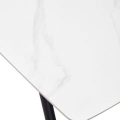 Стол RIVOLI 140 MATT WHITE MARBLE SOLID CERAMIC / BLACK, ®DISAUR в Заводоуковске - zavodoukovsk.mebel24.online | фото 9