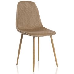 Стул на металлокаркасе на металлокаркасе Capri dark beige / wood в Заводоуковске - zavodoukovsk.mebel24.online | фото