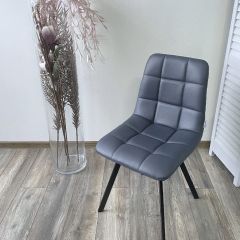 Стул CHILLI SQUARE HK017-09 серо-черничный, PU/ черный каркас М-City в Заводоуковске - zavodoukovsk.mebel24.online | фото 7