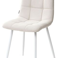 Стул CHILLI UF860-01B бежевый, ткань/белый каркас М-City в Заводоуковске - zavodoukovsk.mebel24.online | фото