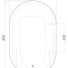 Зеркало Дакка 800х500 с подсветкой Домино (GL7036Z) в Заводоуковске - zavodoukovsk.mebel24.online | фото 8