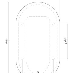 Зеркало Дакка 900х500 с подсветкой Домино (GL7037Z) в Заводоуковске - zavodoukovsk.mebel24.online | фото 8