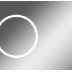 Зеркало Eclipse 100 black с подсветкой Sansa (SE1032Z) в Заводоуковске - zavodoukovsk.mebel24.online | фото 1