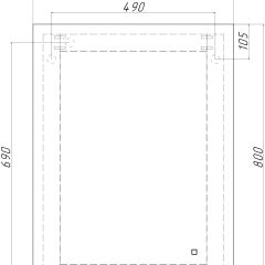 Зеркало Каракас 800х600 с подсветкой Домино (GL7042Z) в Заводоуковске - zavodoukovsk.mebel24.online | фото 8