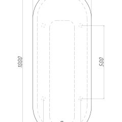 Зеркало Кито 1000х400 с подсветкой Домино (GL7047Z) в Заводоуковске - zavodoukovsk.mebel24.online | фото 2